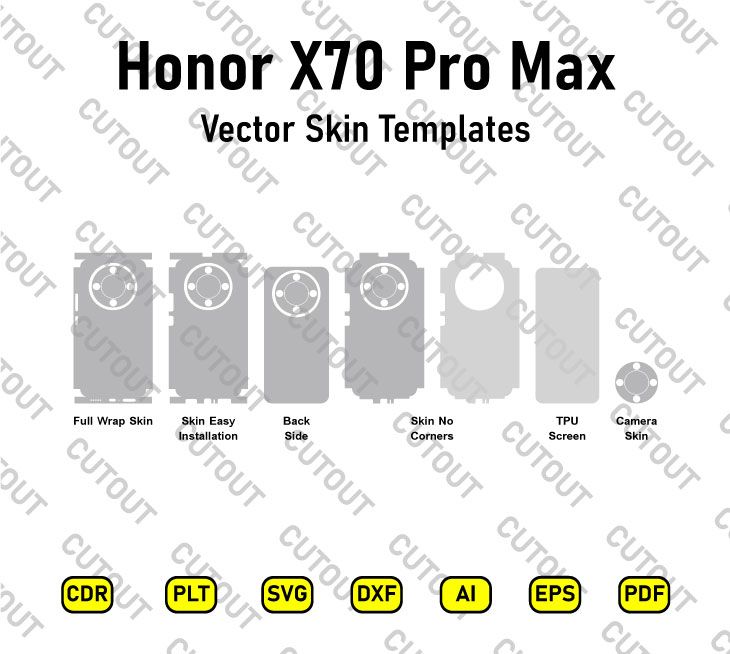 Honor X70 Pro Max Vector Skin Cut Files