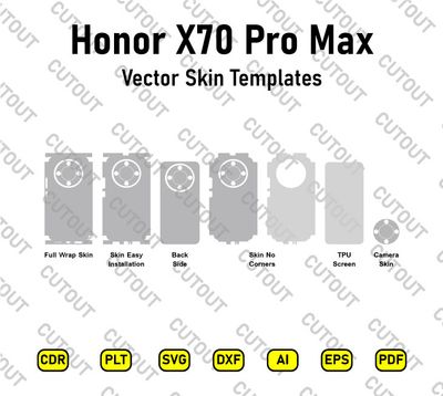 Honor X70 Pro Max Vector Skin Cut Files