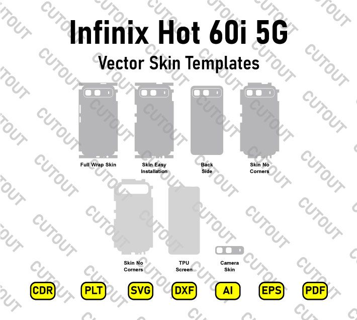 Infinix Hot 60i  5G Vector Skin Cut Files