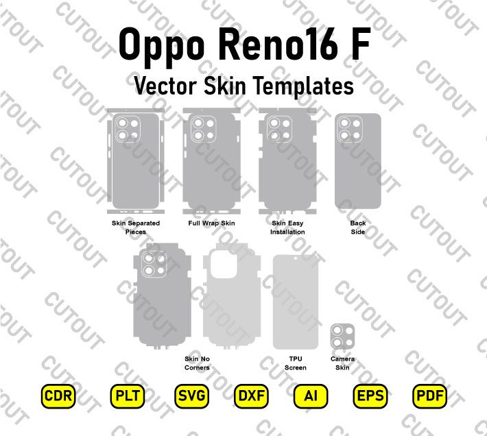 Oppo Reno16 F 5G Vector Skin Cut Files