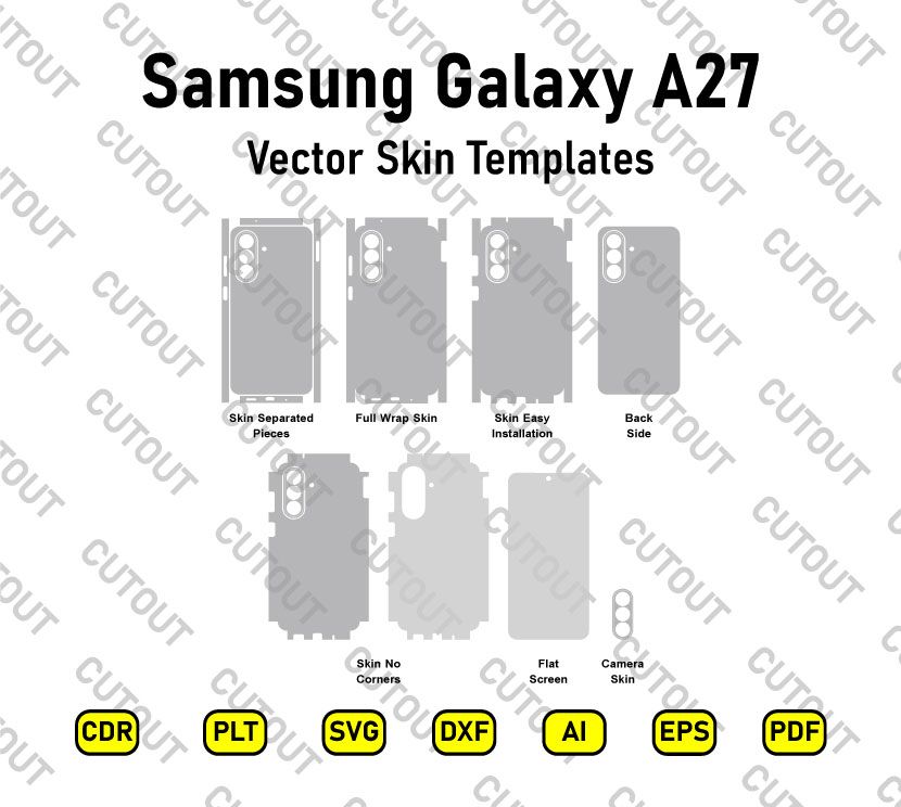 Samsung Galaxy A27 Vector Skin Cut Files