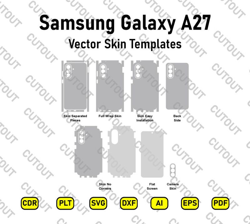 Samsung Galaxy A27 Vector Skin Cut Files
