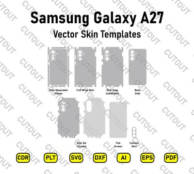 Samsung Galaxy A27 Vector Skin Cut Files