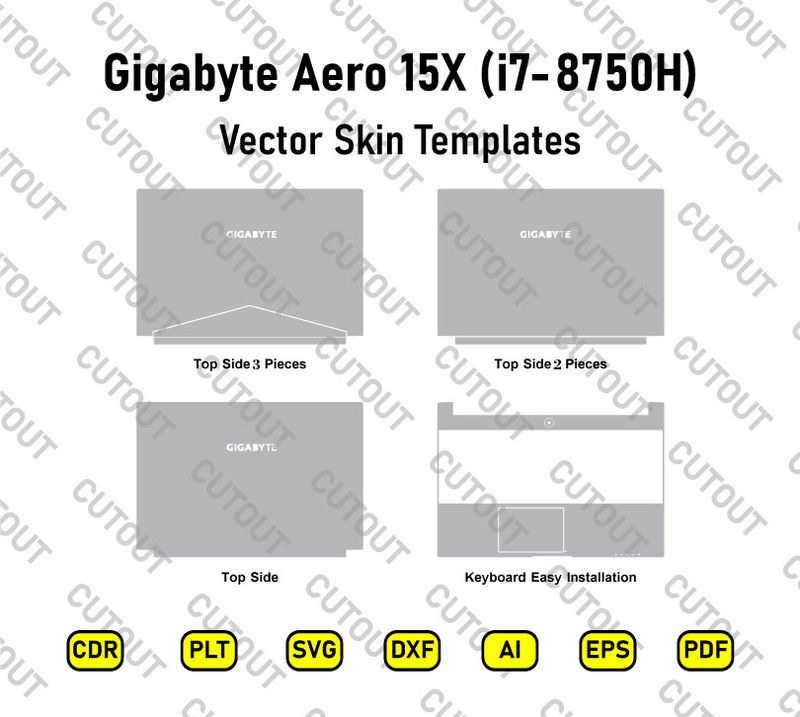 Gigabyte Aero 15X (i7-8750H) Vector Skin Cut Files