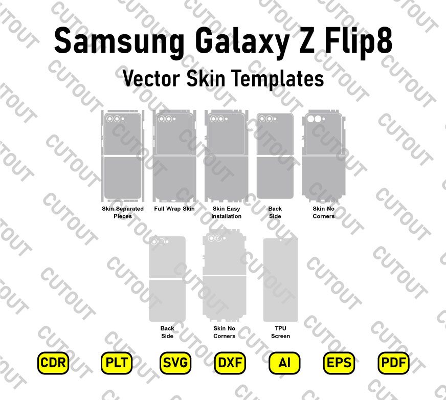 Samsung Galaxy Z Flip8 Vector Skin Cut Files