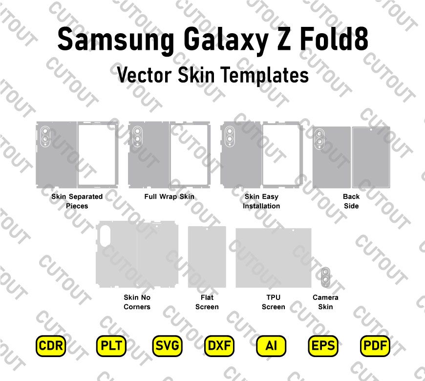 Samsung Galaxy Z Fold8 Vector Skin Cut Files