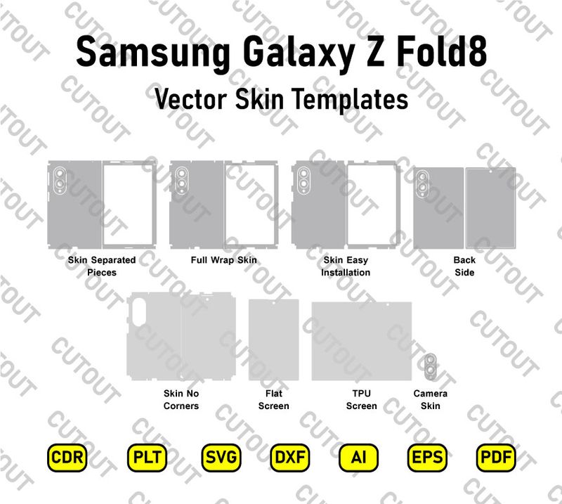 Samsung Galaxy Z Fold8 Vector Skin Cut Files