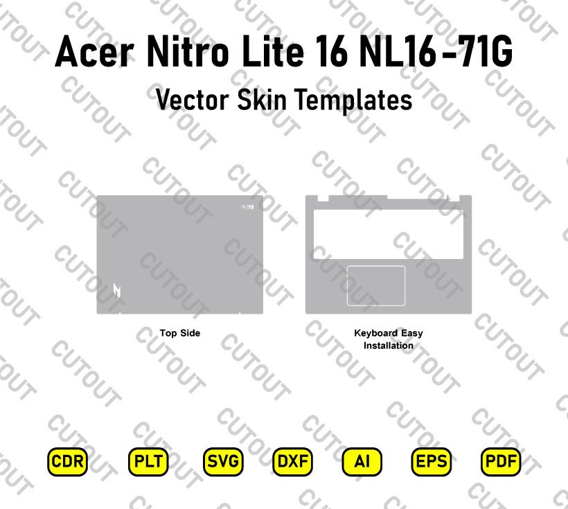 Acer Nitro Lite 16 NL16-71G Vector Skin Cut Files