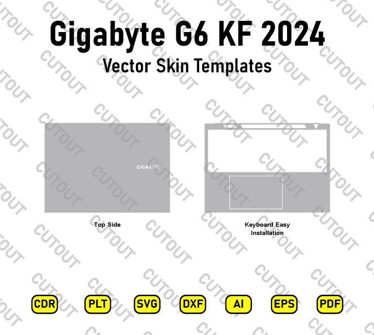 Gigabyte G6 KF 2024 Vector Skin Cut Files