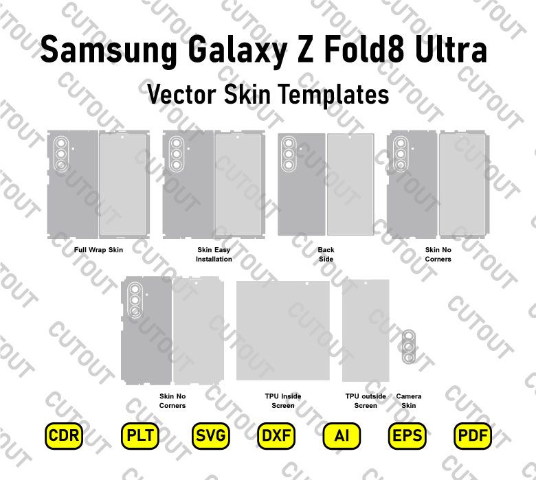 Samsung Galaxy Z Fold8 Ultra Vector Skin Cut Files