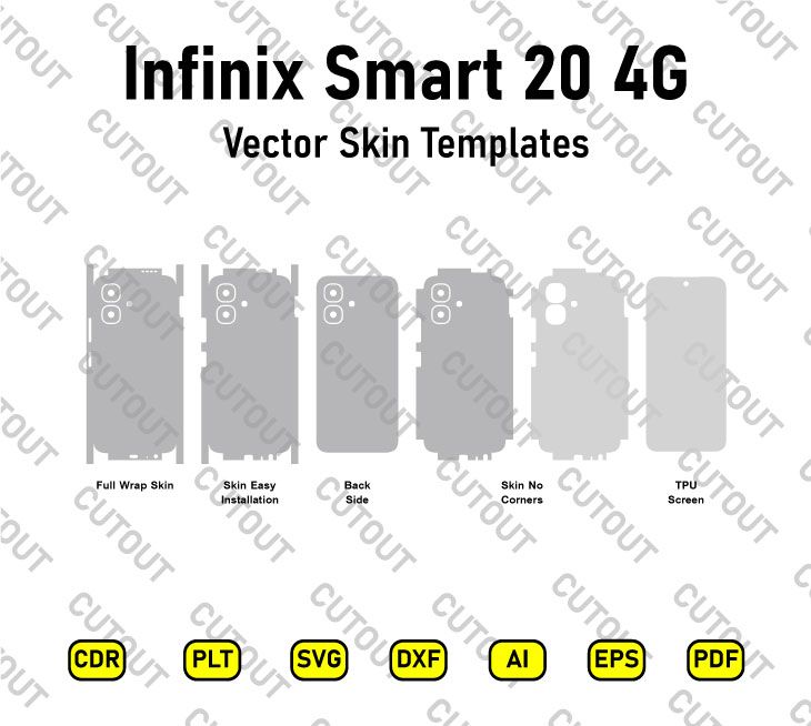 Infinix Smart 20 4G Vector Skin Cut Files
