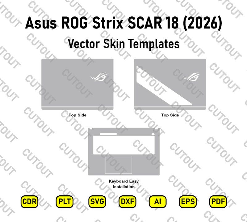 Asus ROG Strix SCAR 18 (2026) Vector Skin Cut Files