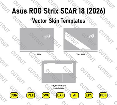 Asus ROG Strix SCAR 18 (2026) Vector Skin Cut Files