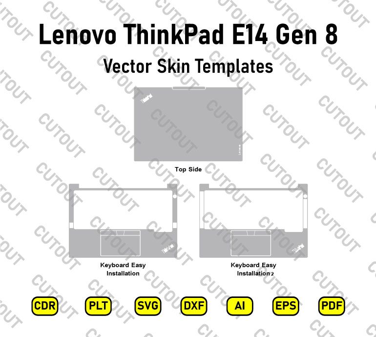 Lenovo ThinkPad E14 Gen 8 Vector Skin Cut Files