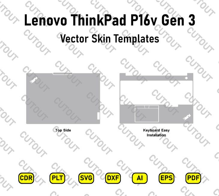 Lenovo ThinkPad P16v Gen 3 Vector Skin Cut Files