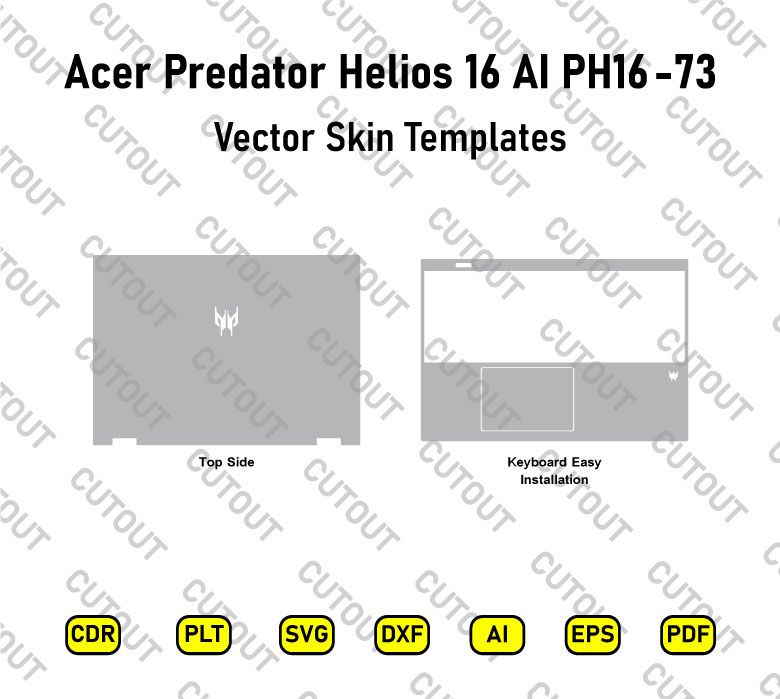 Acer Predator Helios 16 AI-PH16-73 Vector Skin Cut Files