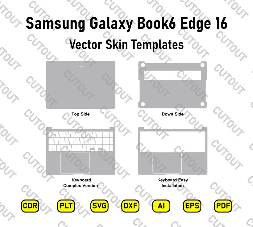 Samsung Galaxy Book6 Edge 16 Vector Skin Cut Files