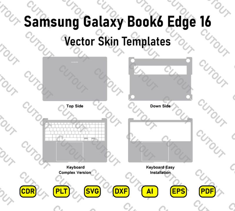 Samsung Galaxy Book6 Edge 16 Vector Skin Cut Files