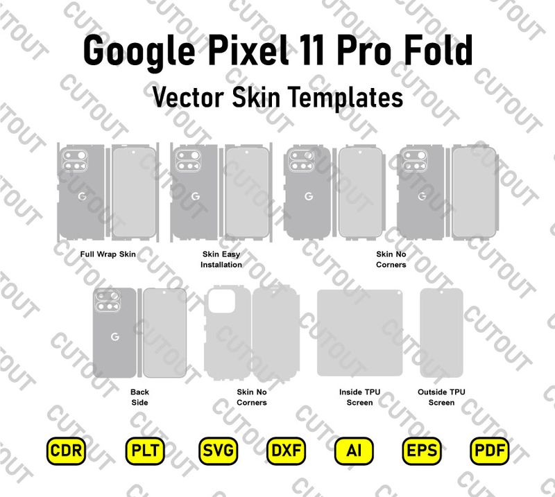 Google Pixel 11 Pro Fold Vector Skin Cut Files