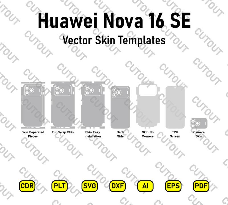 Huawei Nova 16 SE Vector Skin Cut Files