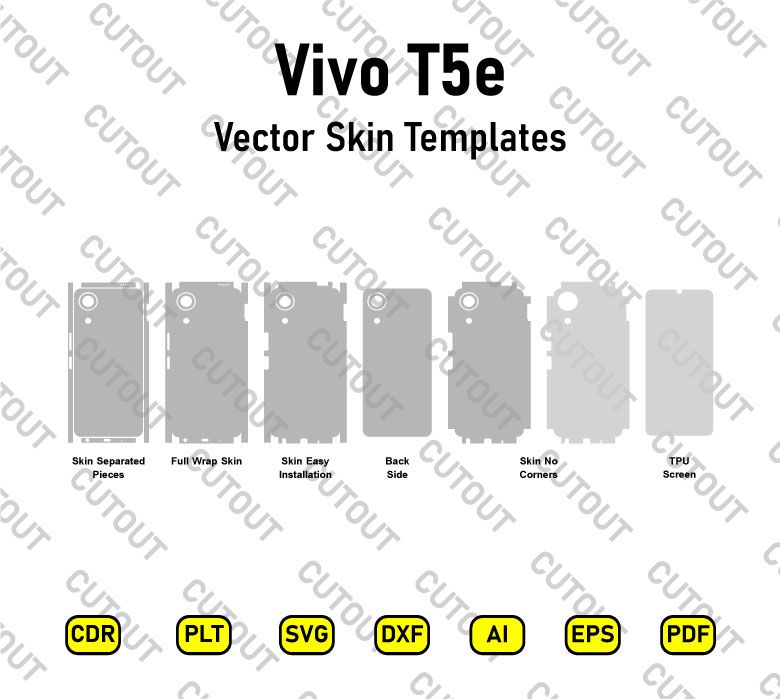 Vivo T5e Vector Skin Cut Files