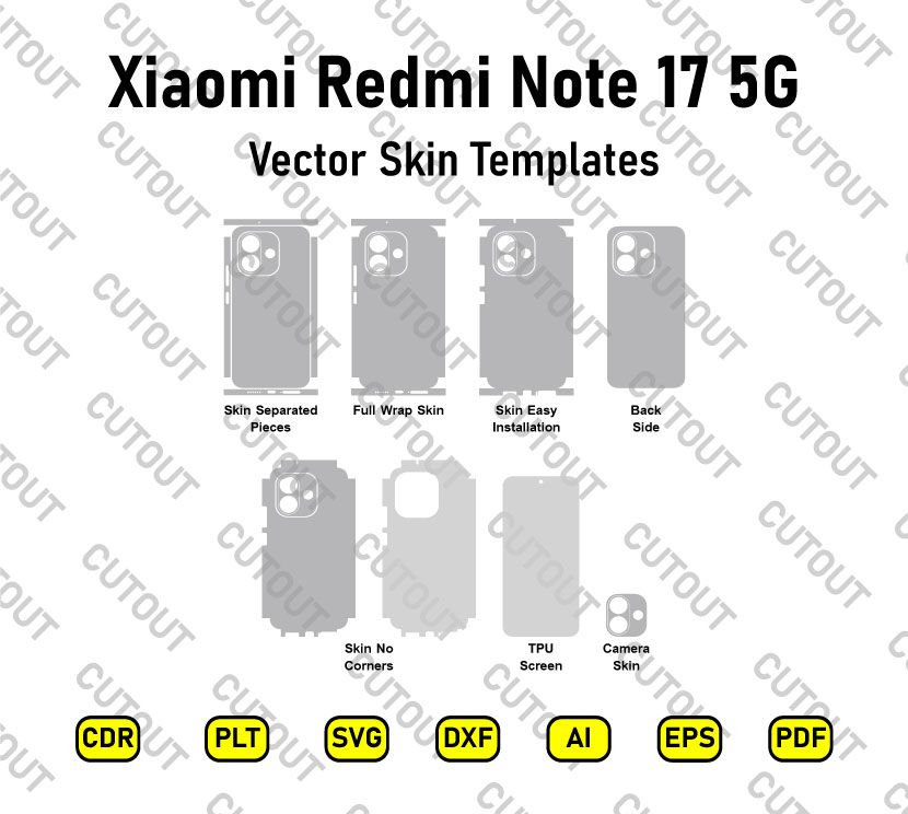 Xiaomi Redmi Note 17 5G Vector Skin Cut Files