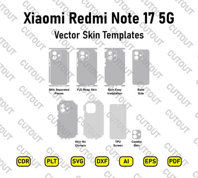 Xiaomi Redmi Note 17 5G Vector Skin Cut Files