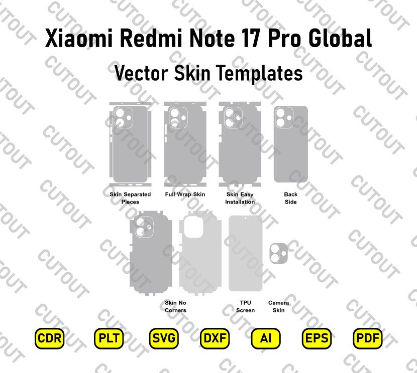 Xiaomi Redmi Note 17 Pro Global Vector Skin Cut Files