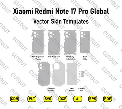 Xiaomi Redmi Note 17 Pro Global Vector Skin Cut Files