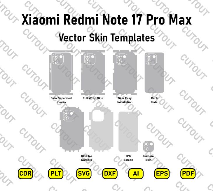 Xiaomi Redmi Note 17 Pro Max Vector Skin Cut Files