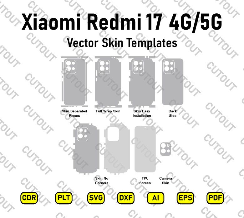 Xiaomi Redmi 17 4G/5G Vector Skin Cut Files