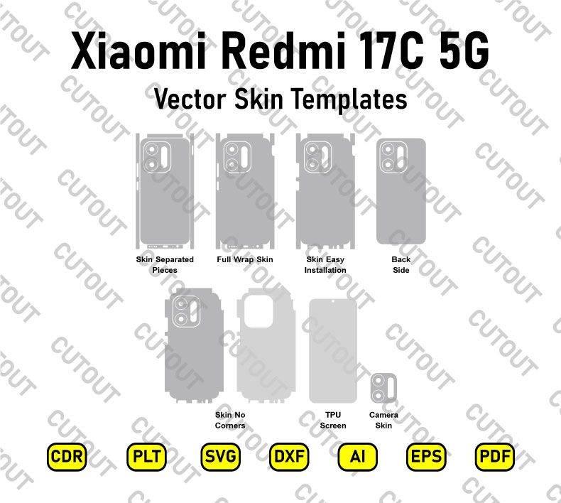 Xiaomi Redmi 17C 5G Vector Skin Cut Files