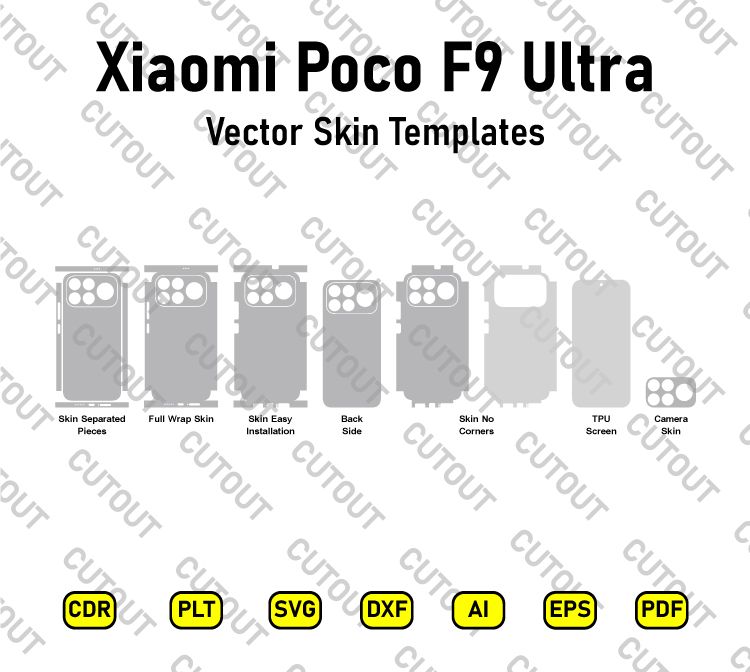 Xiaomi Poco F9 Ultra Vector Skin Cut Files