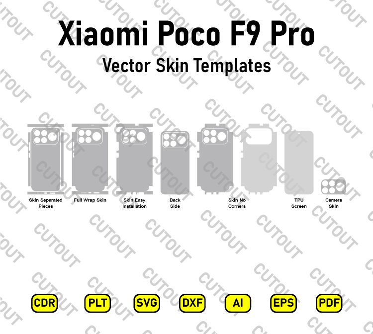 Xiaomi Poco F9 Pro Vector Skin Cut Files