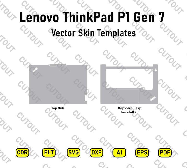 Lenovo ThinkPad P1 Gen 7 Vector Skin Cut Files