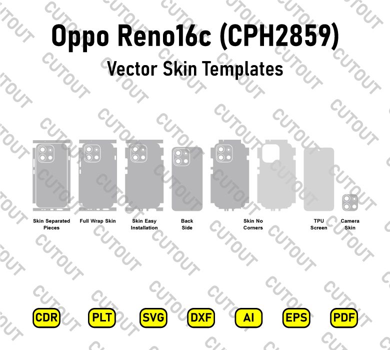 Oppo Reno16c (CPH2859) Vector Skin Cut Files