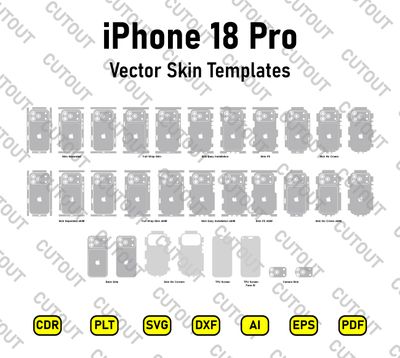 iPhone 18 Pro Complete Version Vector Skin Cut Files