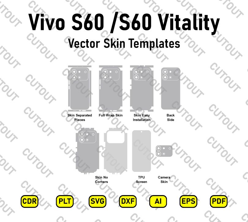 Vivo S60 / vivo S60 Vitality Vector Skin Cut Files