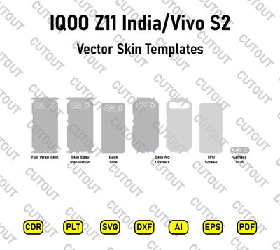 Vivo S2 V2576-IQOO Z11 India -Vivo V80 Lite (India-Pakistan) Vector Skin Cut Files