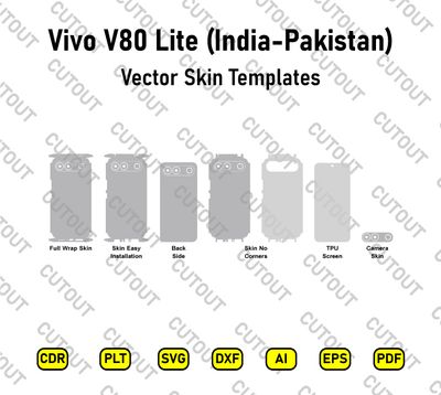 Vivo S2 V2576-IQOO Z11 India -Vivo V80 Lite (India-Pakistan) Vector Skin Cut Files