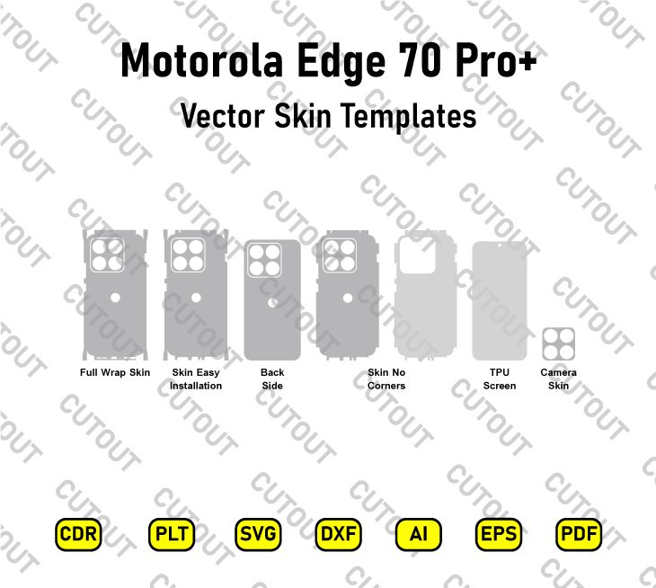 Motorola Edge 70 Pro+ Vector Skin Cut Files