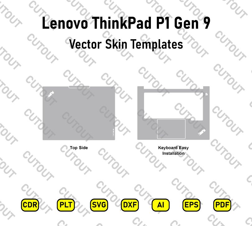 Lenovo ThinkPad P1 Gen 9 Vector Skin Cut Files
