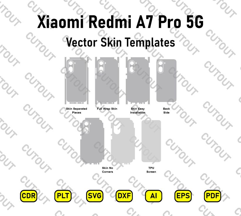 Xiaomi Redmi A7 Pro 5G Vector Skin Cut Files
