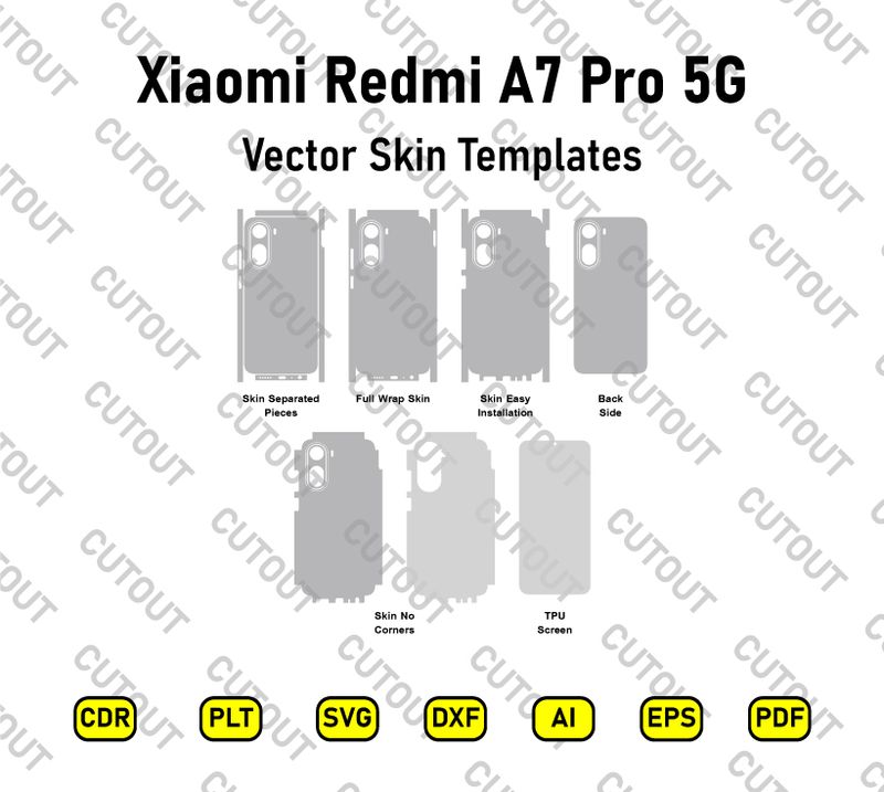 Xiaomi Redmi A7 Pro 5G Vector Skin Cut Files