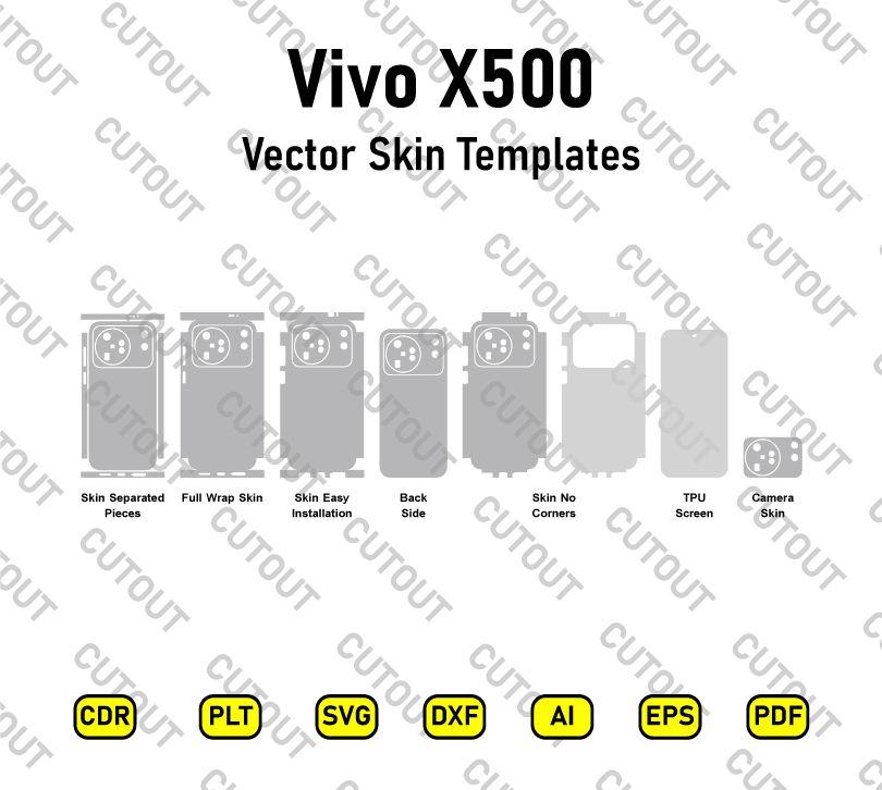 Vivo X500 Vector Skin Cut Files