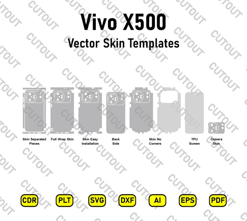 Vivo X500 Vector Skin Cut Files