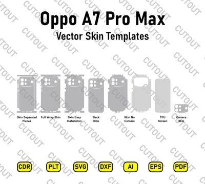 Oppo A7 Pro Max Vector Skin Cut Files