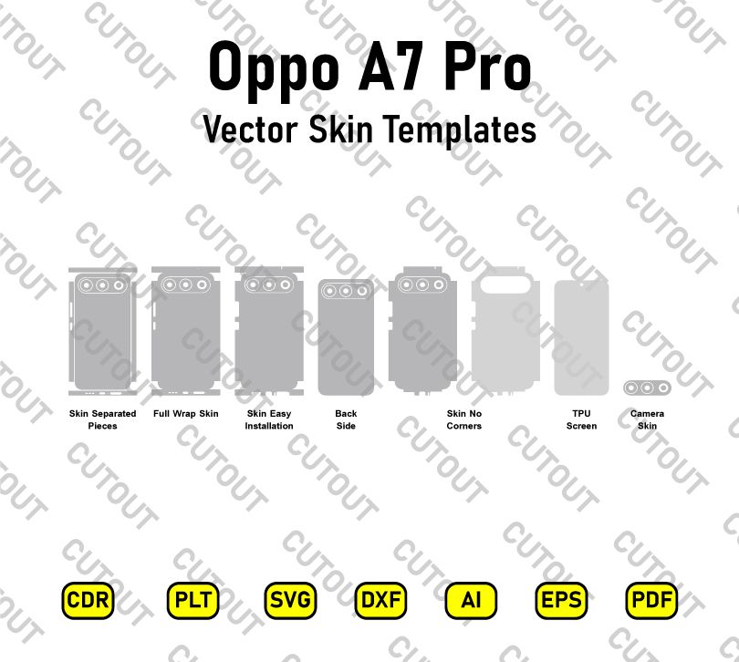 Oppo A7 Pro Vector Skin Cut Files