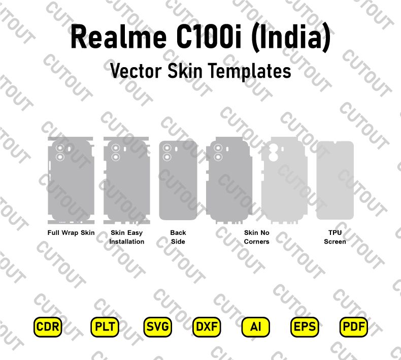 Realme C100i (India) Vector Skin Cut Files