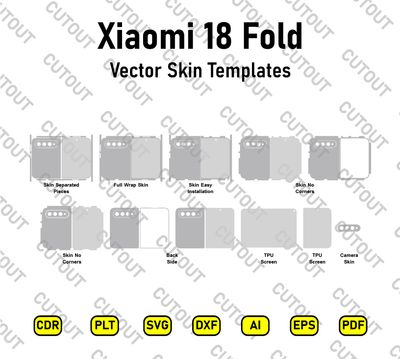 Xiaomi 18 Fold Vector Skin Cut Files